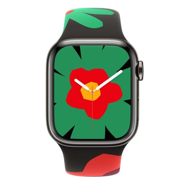 Apple Watch 42-44-45-49mm Flower Silikon Kordon