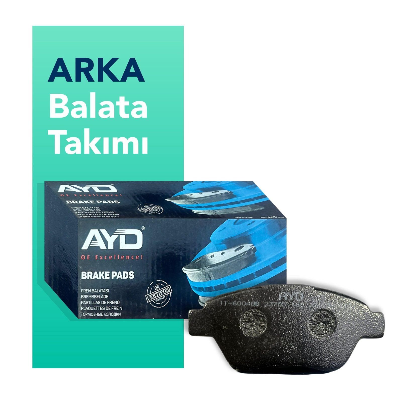 AYD Peugeot 2008 Arka Fren Takım Balatası (2013-2018)