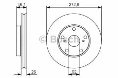 ON FREN DISKI TOYOTA COROLLA AURIS D4D DIZEL 07>12 273×5mm HAVALI