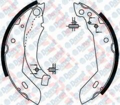 ARKA FREN BALATASI PABUC P205 - R9-R11-CLIO I 1.5DCI P205 I/II-P309 I/II BENZINLI TU MOTOR 180 * 40 KUCUK TIP