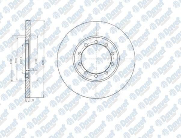 FREN DISKI ARKA 5D 280MM TRANSIT V347 06- ABSLI