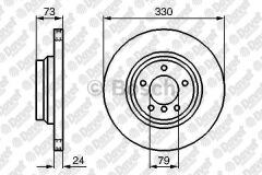 FREN DISKI ON HAVALI 330 24-22.4MM  BMW 3 SERISO E90 E92   ####
