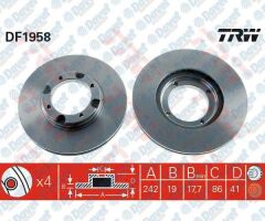 ON FREN DISKI AYNASI HAVALI EXCEL-ACCENT 1.3-1.5 - 94-00 242 mm