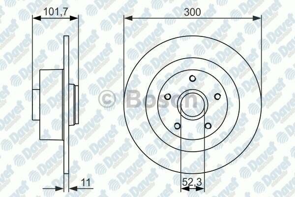 FREN DISKI ARKA RULMANLI 300MM RENAULT LAGUNA III COUPE 2.0DCI 2.0T 16V 08->   ####