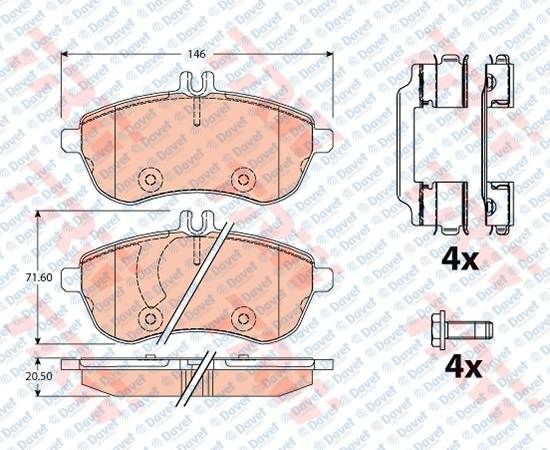 ON FREN BALATASI MERCEDES W204 07>14 S204 07>14 C204 11> A207 11>16