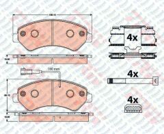 ON FREN BALATASI BOXER 2.2 HDI 06> 3.0 HDI 10> JUMPER 2.2 HDI 11> 3.0 HDI 06> 169.1X69.1X19