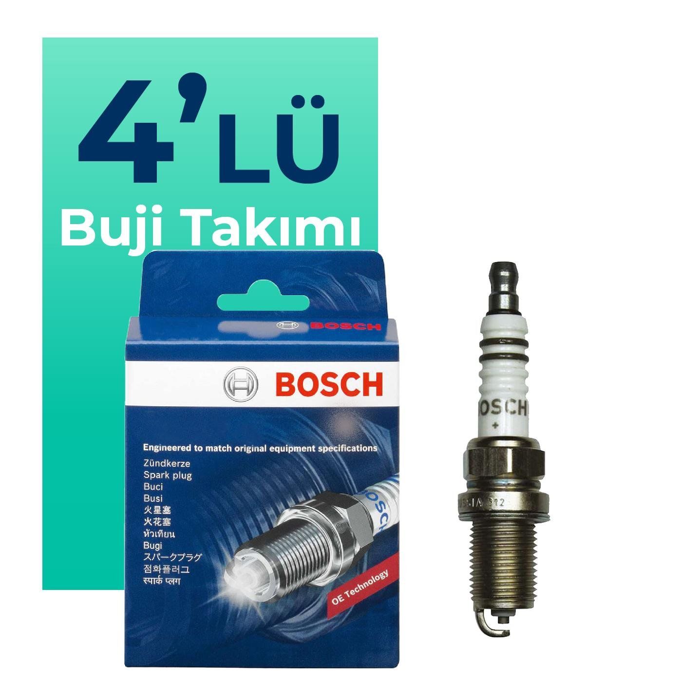 BOSCH Mitsubishi Colt 1.3 Buji Takımı (2012-2012) 4 Lü