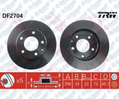 ON FREN DISKI AYNASI HAVALI MAZDA 626 FS 92>97 MX 6 92>97 285X5