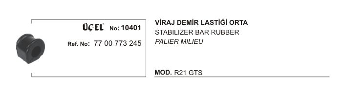 VİRAJ DEMİR LASTİĞİ ORTA 10401 R21 GTS 7700773245