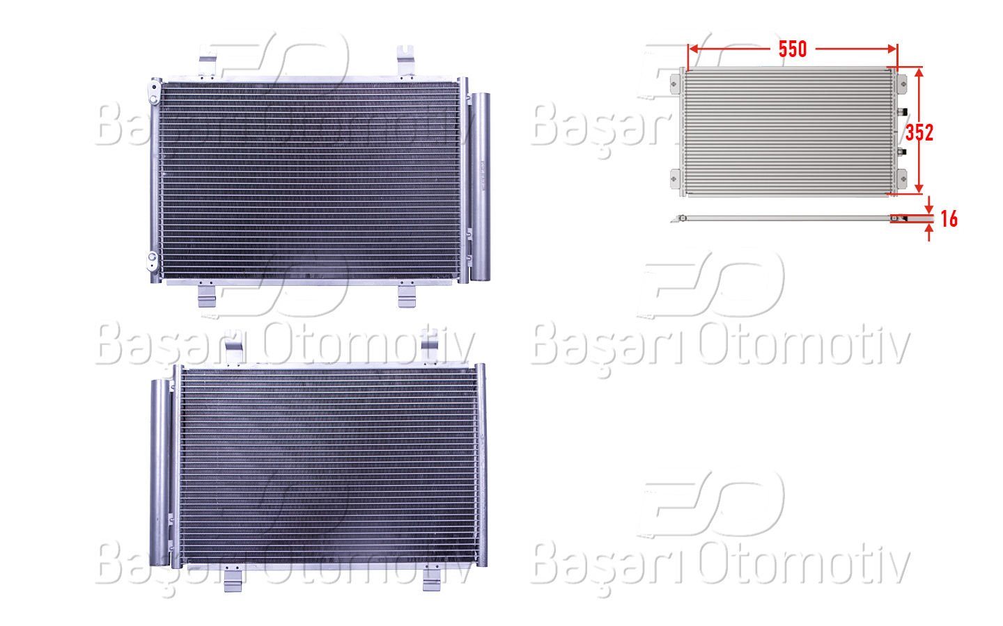 KLIMA RADYATORU 550X352X16 | SUZUKI SWIFT1.3. 1.5 05> | WISCO
