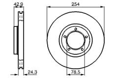 FREN DISKI ON HAVALI  (254 MM) FORD TRANSIT T12 (91-00)