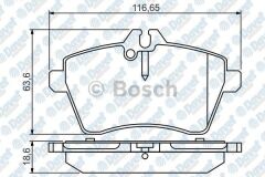 FREN BALATASI ON E:0986TB2898 VWA 24077  MERCEDES A SERISI W169 09/04-