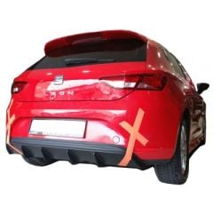 Seat Leon MK3 5F (2013-2016) Style Uyumlu Custom Arka Tampon Eki - Difüzör  (Plastik)