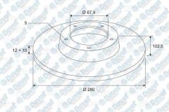 FREN DISKI ADET ARKA  PRIMESTAR 01- TRAFIC II VIVARO II 1.9DCI F9Q M9R 2.0 2.5DCI JLL   ####