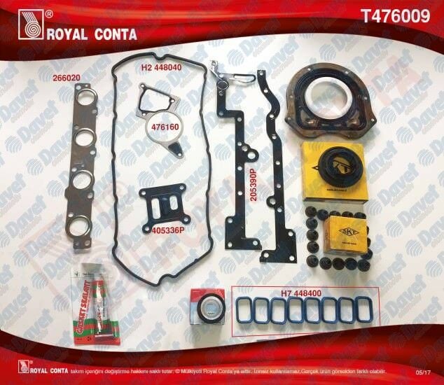 MOTOR TAKIM CONTASI SKT KECELI + SUBAP LASTIKLI S.K.C HARIC MONDEO III -V184 2.0TDCI 16V 00>07 TRANSIT V184 2.4TDCI O.CEKER