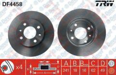 ON FREN DISKI AYNASI KIA PICANTO 1.0-1.1-1.2 04> HYUNDAI I10 1.1-1.2 08> 241 CAP 4 BIJON