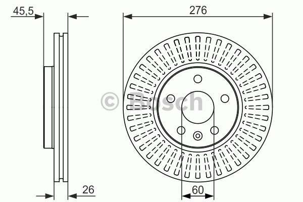 ON FREN DISKI OPEL ASTRA J 10> CRUZE10> AVEO T300 276mm