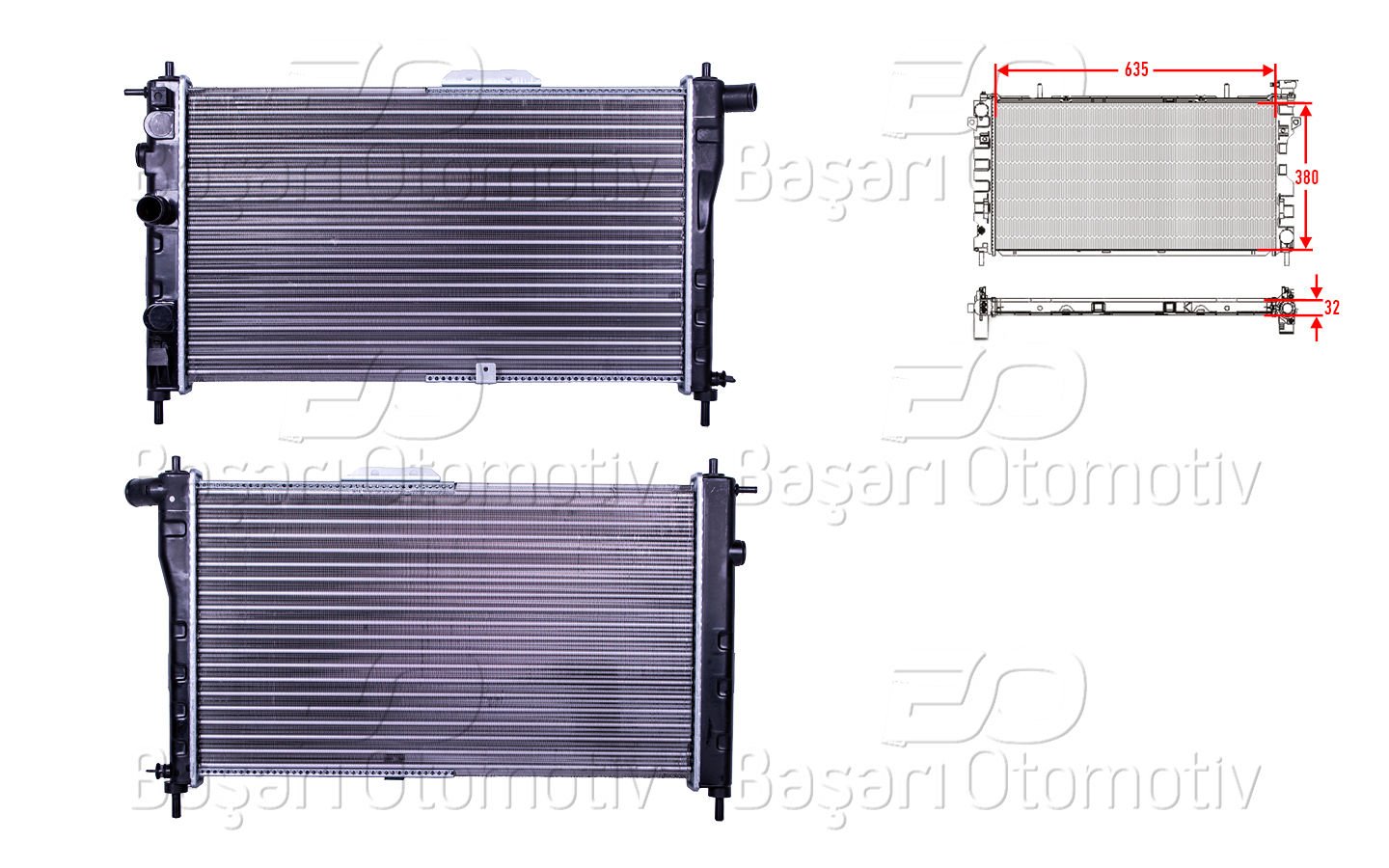 SU RADYATORU MEKANIK MT 635X380X32 | DAEWOO NEXIA CIELO AL PL BRZ 1.5 94 > | AUTOLUX