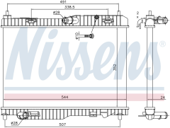 SU RADYATORU BRAZING MT 355X538X16 MM | FORD FIESTA. COURIER. B-MAX 1.0 ECOBOOST13> 1.4TDCI. 1.5TDCI. 1.6TDCI 09> | WISCO