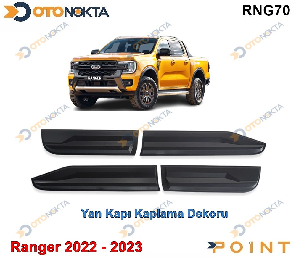 FORD RANGER T9 2022+ SIYAH YAN KAPI 4 PARCA POINT