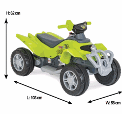 Spear 12V Akülü ATV Kırmızı (05-236) pilsan akülü motor