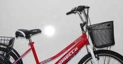 kırmızı cargo bisikleti pazar bisikleti elektrikli bisiklet