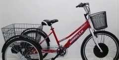 kırmızı cargo bisikleti pazar bisikleti elektrikli bisiklet
