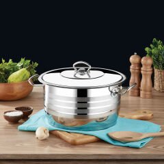 Safinox Flavia Çelik Derin Tencere 36x24 cm-24 Litre