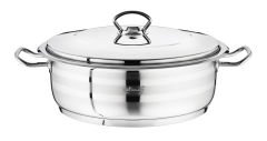Safinox Flavia Çelik Kısa Tencere 28x9 cm-5.5 Litre