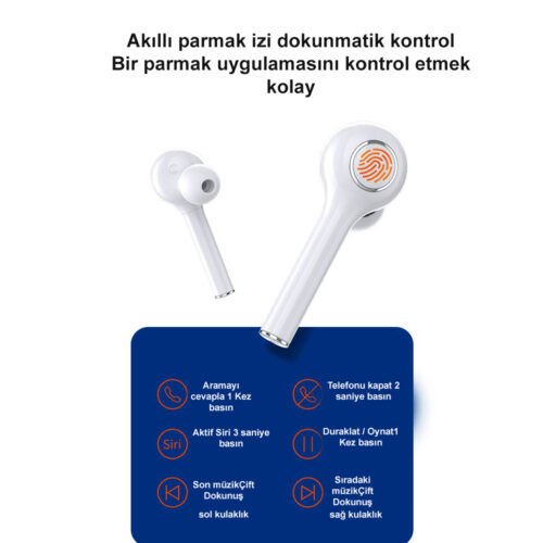 Çift Mic Otomatik Bağlantı Tws Spor 5.0 Bluetoothlu Kulaklık