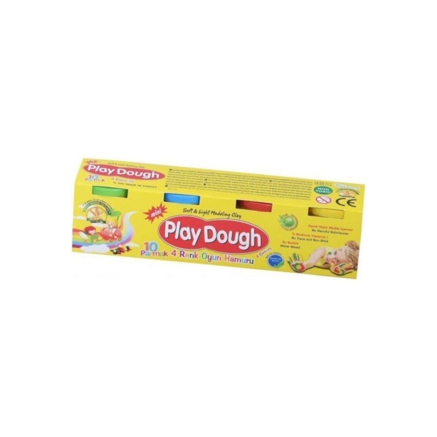 Play Dough 10 Parmak Oyun Hamuru 4 Renk Büyük Boy