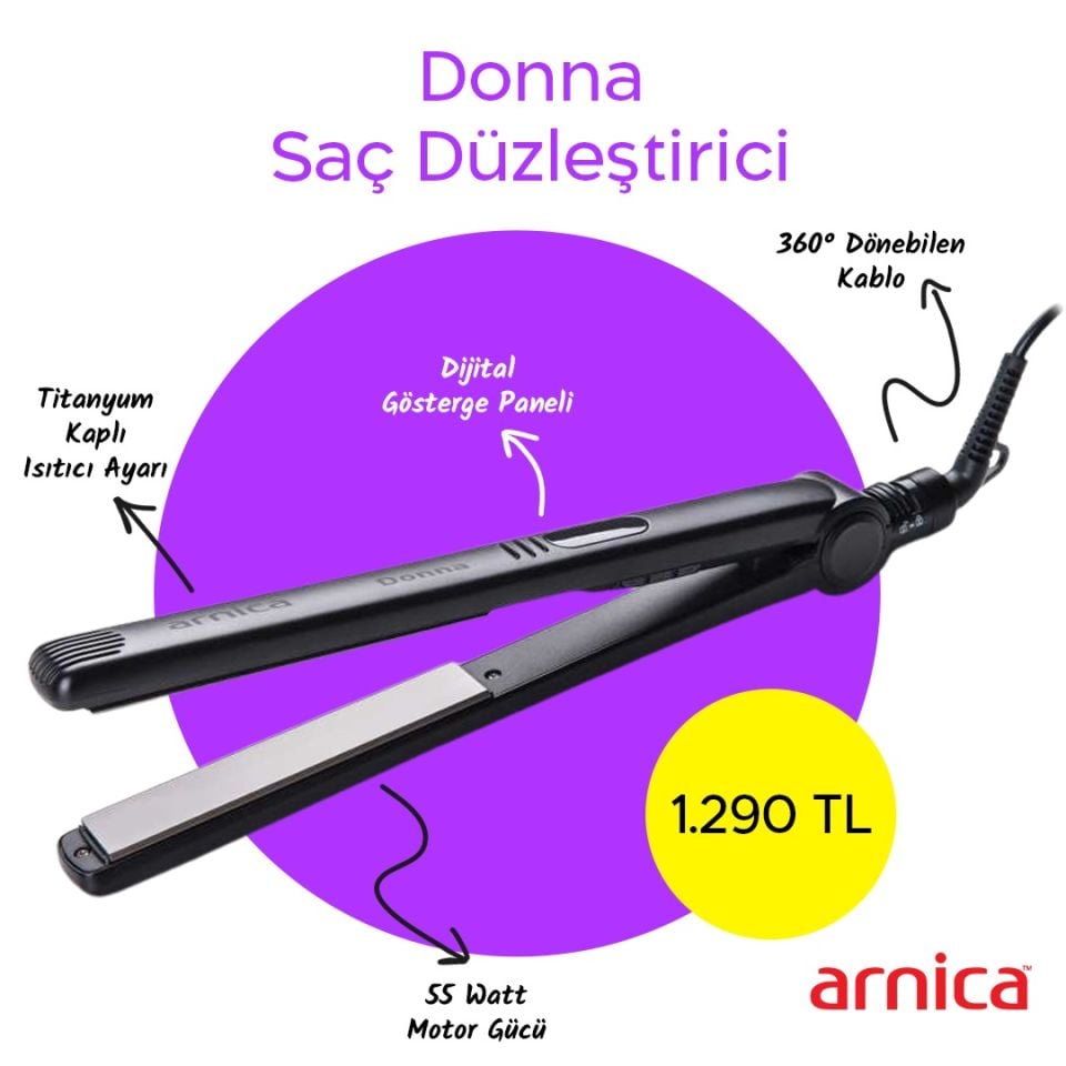 Arnica Donna İyonizerli Saç Düzleştiricisi