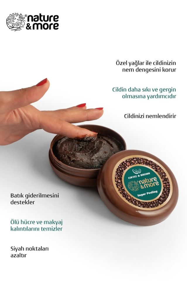 Nature More Kahve Ve Esmer Şeker Peeling Yenileyici El Vücut Peelingi