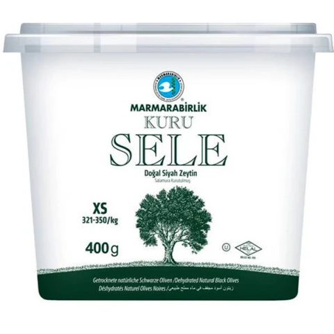 Marmarabirlik Dry Selen black olives (XS) 400 Gr