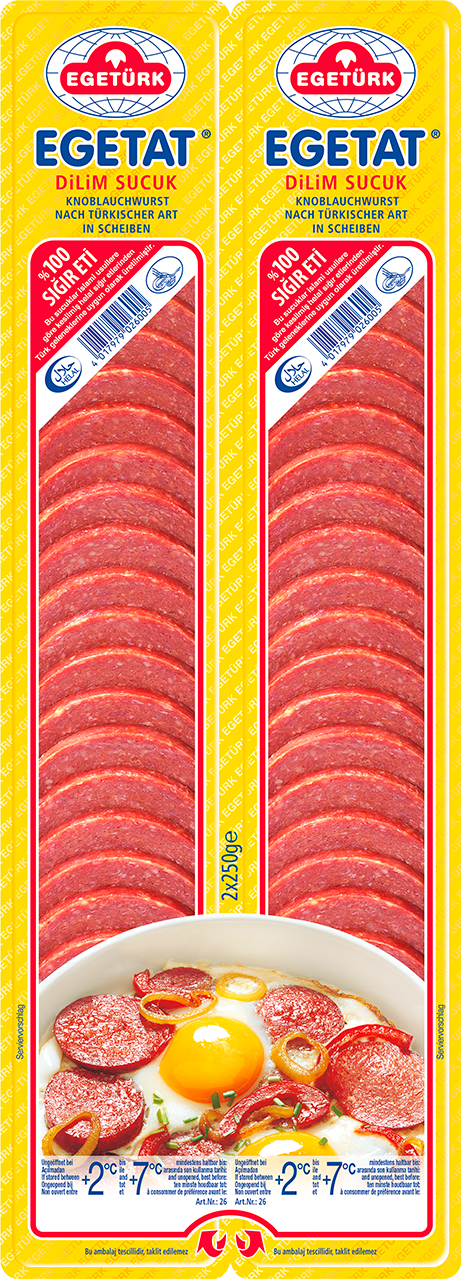 Slice sausage Egeturk Egetat 2x250 GR