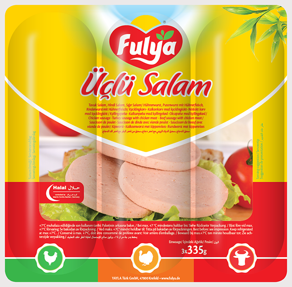 Fulya Üçlü Tavuk Salam 3*335 Gr