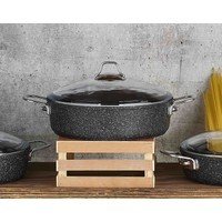 Falez Black Lıne 24 Cm Granit Sığ Tencere