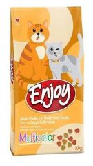 Enjoy Multicolor Tavuklu Yetişkin Kedi Maması 10 Kg