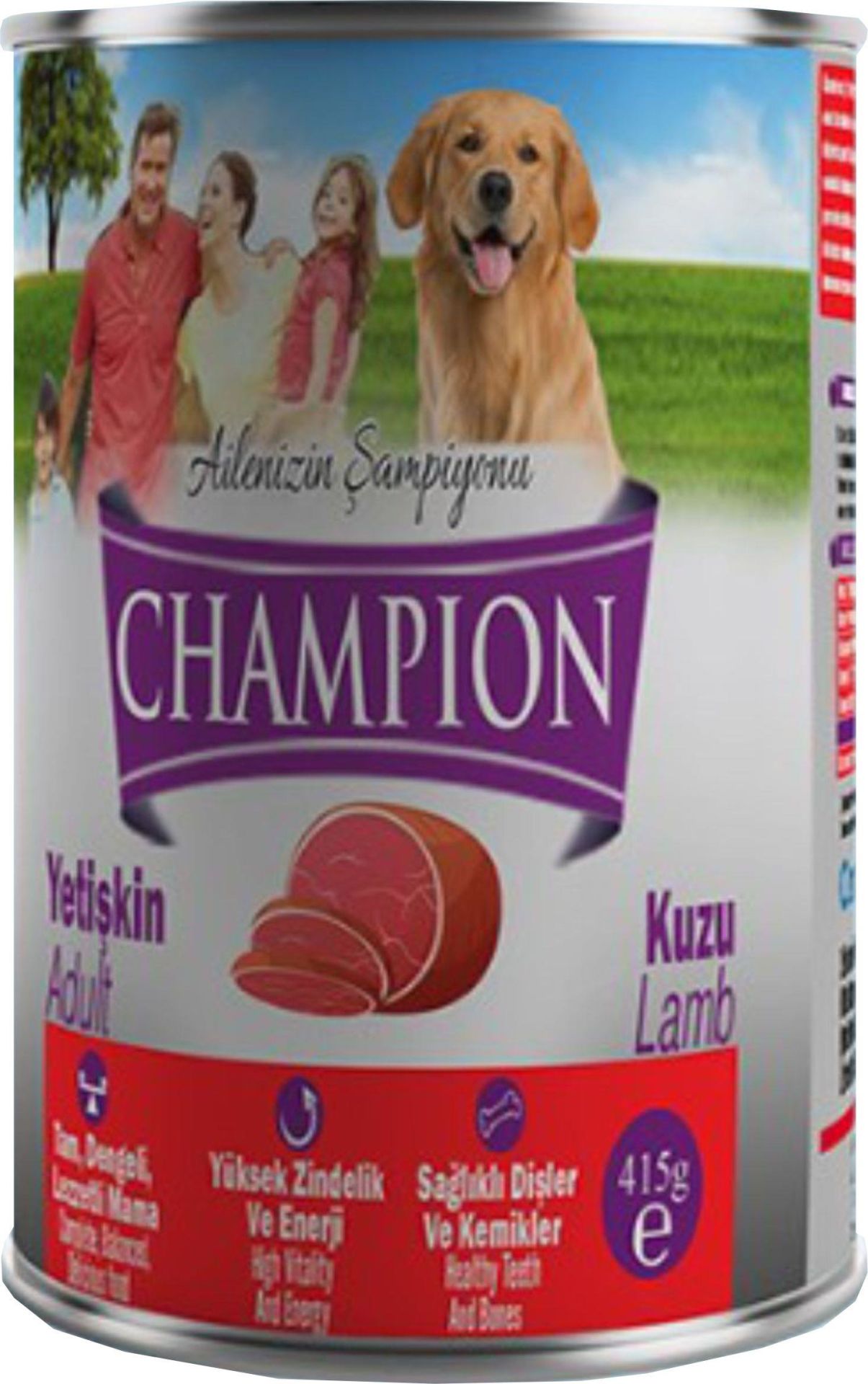 Champion Kuzu Etli Yetişkin Köpek Konservesi 400 gr 20 Adet