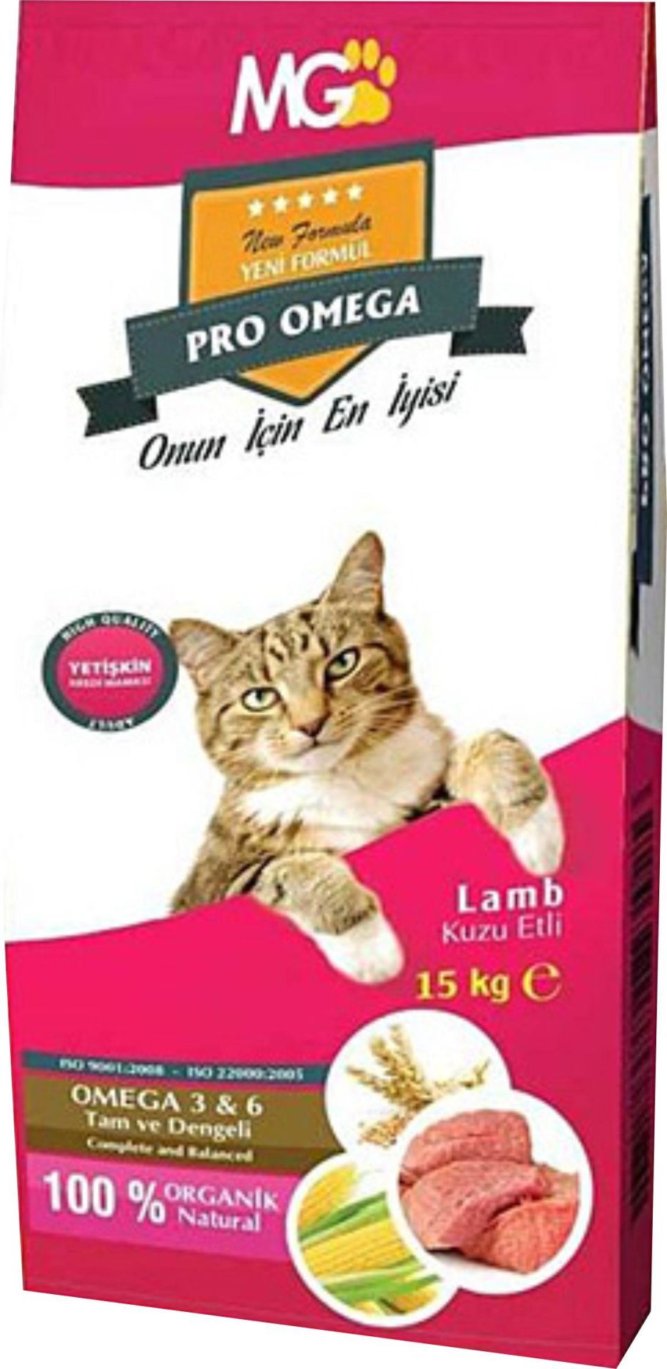 Pro Omega Kuzu Etli Yetişkin Kedi Maması 15 Kg