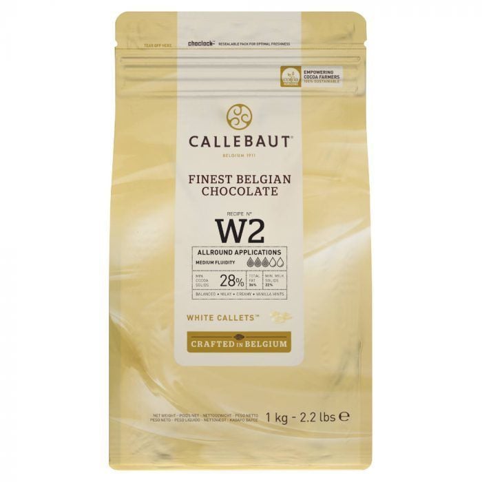 Callebaut W2 Beyaz Drop Çikolata 1 Kg