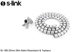 S-Link SL-195 22mm 20m Gri Kablo Düzenleyici - Toplayıcı