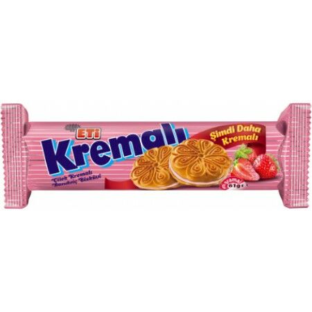 BİSKÜVİ KREMALI ÇİLEKLİ 61GR ETİ