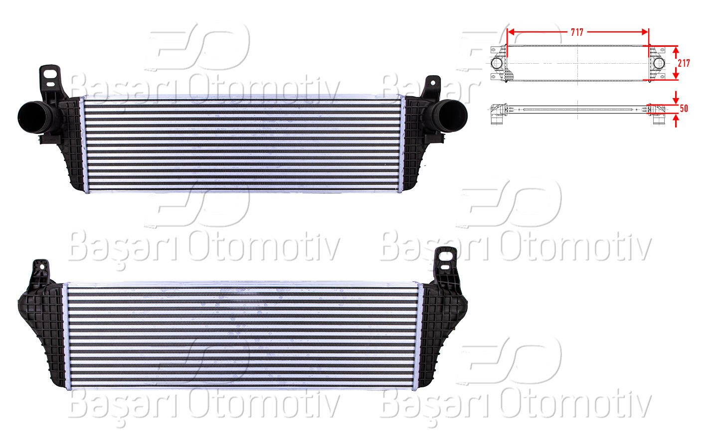 VW Transporter T6 2.0 TDI Cfc Turbo Radyatörü (Intercooler) (2010 Model ve Sonrası)