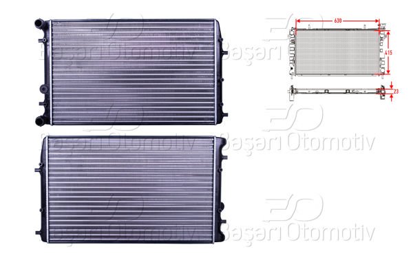 VW Polo Fox Seat Cordoba Ibiza 4 5 Skoda Fabia 1 2 Roomster 1.2 1.4 1.4 TDI 1.6 1.9 SDI 1.9 TDI 2.0 Mekanik Su Radyatörü