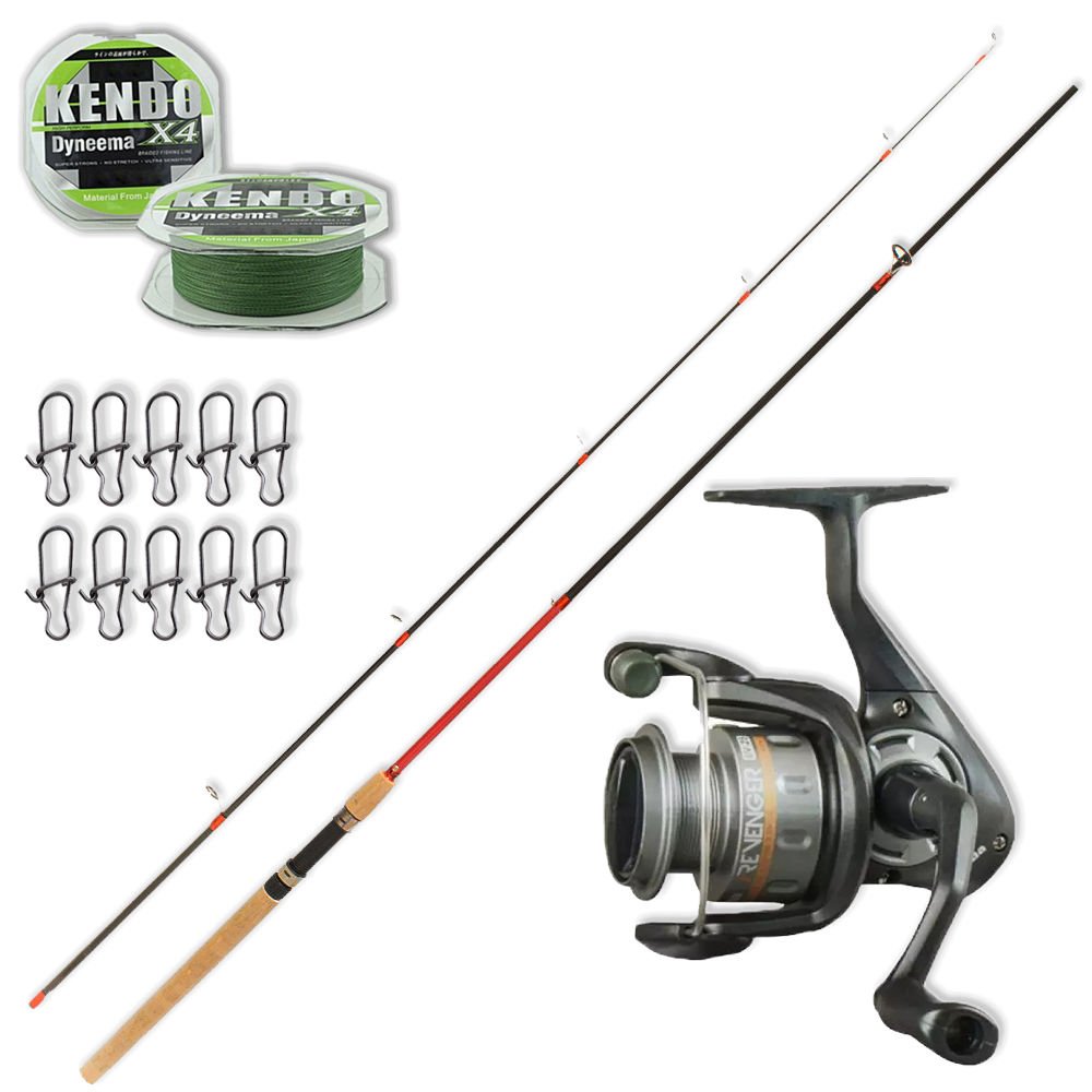 Okuma Revenger 40 - Remixon Red Zoom 210 cm Spin Olta Seti