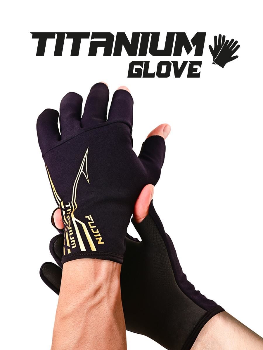 Fujin Pro Angler S24 Titanium Gloves Black Gold