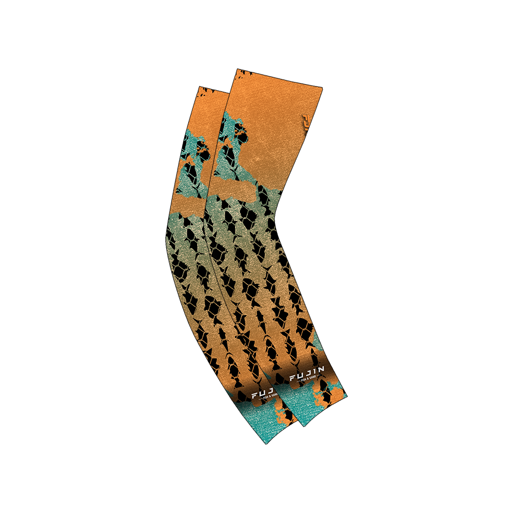 Fujin Arm Sleeve Aqua Orange Fish Kolluk