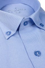 Varetta Erkek Koyu Mavi Kısa Kol Klasik Kesim Yaka Düğmeli Gömlek