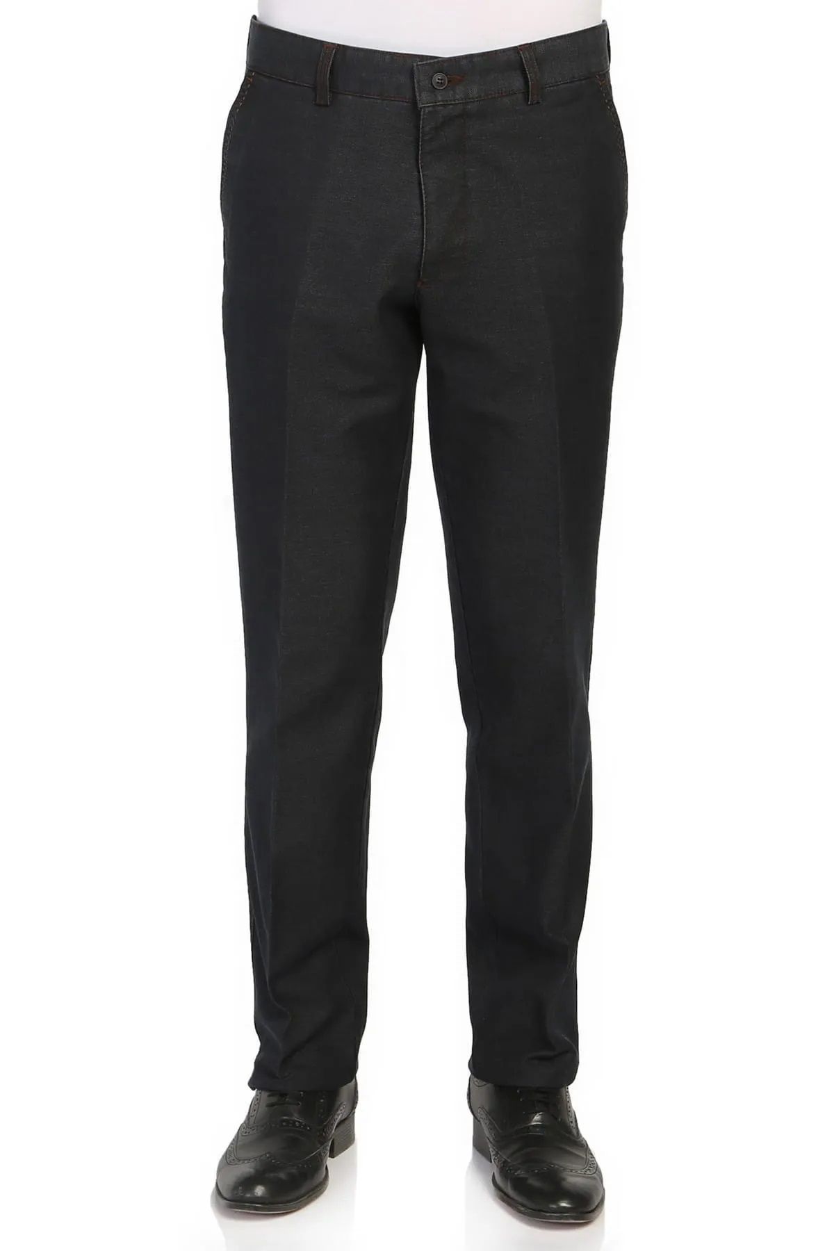 Varetta Erkek Siyah Likralı Kalın Kışlık Cepli Klasik Kesim Kot Pantolon